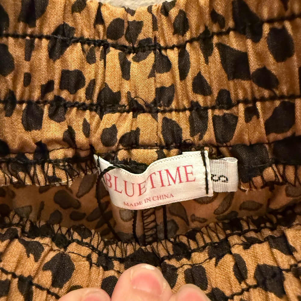 Leopard Print Maxi Skirt. Bluetime chiffon Leopard print small - Picture 4 of 6
